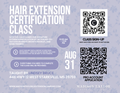 Starkville, MS (August 31) Hair Extension Certification Class Deposit